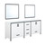Lexora -  Ziva 80" White Double Vanity - no Top  30" Mirrors - LZV352280SA00M30