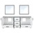 Lexora -  Ziva 80" White Double Vanity - no Top  30" Mirrors - LZV352280SA00M30