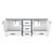Lexora -  Ziva 80" White Double Vanity - Cultured Marble Top - White Square Sink  no Mirror - LZV352280SAJS000