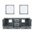 Lexora -  Ziva 80" Dark Grey Double Vanity - Cultured Marble Top - White Square Sink  30" Mirrors - LZV352280SBJSM30