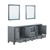 Lexora -  Ziva 80" Dark Grey Double Vanity - Cultured Marble Top - White Square Sink  30" Mirrors - LZV352280SBJSM30