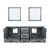Lexora -  Ziva 80" Dark Grey Double Vanity - Cultured Marble Top - White Square Sink  30" Mirrors - LZV352280SBJSM30