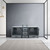 Lexora -  Ziva 80" Dark Grey Double Vanity - Cultured Marble Top - White Square Sink  no Mirror - LZV352280SBJS000