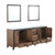 Lexora -  Ziva 80" Rustic Barnwood Double Vanity - Cultured Marble Top - White Square Sink  30" Mirrors - LZV352280SNJSM30