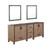 Lexora -  Ziva 80" Rustic Barnwood Double Vanity - no Top  30" Mirrors - LZV352280SN00M30