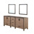 Lexora -  Ziva 80" Rustic Barnwood Double Vanity - no Top  30" Mirrors - LZV352280SN00M30