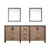 Lexora -  Ziva 80" Rustic Barnwood Double Vanity - no Top  30" Mirrors - LZV352280SN00M30