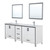 Lexora -  Ziva 84" White Double Vanity - Cultured Marble Top - White Square Sink  34" Mirrors w/ Faucet - LZV352284SAJSM34F