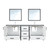 Lexora -  Ziva 84" White Double Vanity - Cultured Marble Top - White Square Sink  34" Mirrors w/ Faucet - LZV352284SAJSM34F
