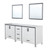 Lexora -  Ziva 84" White Double Vanity - Cultured Marble Top - White Square Sink  34" Mirrors - LZV352284SAJSM34