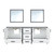 Lexora -  Ziva 84" White Double Vanity - Cultured Marble Top - White Square Sink  34" Mirrors - LZV352284SAJSM34