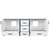 Lexora -  Ziva 84" White Vanity Cabinet Only - LZV352284SA00000