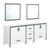 Lexora -  Ziva 84" White Double Vanity - no Top  34" Mirrors - LZV352284SA00M34