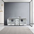 Lexora -  Ziva 84" White Double Vanity - Cultured Marble Top - White Square Sink  no Mirror - LZV352284SAJS000