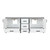 Lexora -  Ziva 84" White Double Vanity - Cultured Marble Top - White Square Sink  no Mirror - LZV352284SAJS000