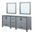 Lexora -  Ziva 84" Dark Grey Double Vanity - no Top  34" Mirrors - LZV352284SB00M34