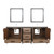 Lexora -  Ziva 84" Rustic Barnwood Double Vanity - Cultured Marble Top - White Square Sink  34" Mirrors w/ Faucet - LZV352284SNJSM34F