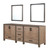 Lexora -  Ziva 84" Rustic Barnwood Double Vanity - no Top  34" Mirrors - LZV352284SN00M34