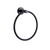 Lexora -  Bagno Nera Stainless Steel Towel Ring - Matte Black - LTR16152MB