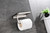 Lexora -  Bagno Bianca Stainless Steel Black Glass Shelf w/ Toilet Paper Holder - Brushed Nickel - LSP18152BNBG