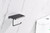 Lexora -  Bagno Bianca Stainless Steel Black Glass Shelf w/ Toilet Paper Holder - Gun Metal - LSP18152GMBG