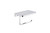 Lexora -  Bagno Bianca Stainless Steel White Glass Shelf w/ Toilet Paper Holder - Chrome - LSP18152PCWG