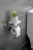 Lexora -  Bagno Bianca Stainless Steel White Glass Shelf w/ Toilet Paper Holder - Chrome - LSP18152PCWG