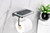 Lexora -  Bagno Bianca Stainless Steel White Glass Shelf w/ Toilet Paper Holder - Gun Metal - LSP18152GMWG