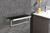 Lexora -  Bagno Bianca Stainless Steel Black Glass Shelf w/ Towel Bar - Chrome - LST18152PCBG