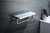 Lexora -  Bagno Bianca Stainless Steel White Glass Shelf w/ Towel Bar - Chrome - LST18152PCWG