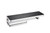 Lexora -  Bagno Bianca Stainless Steel Black Glass Shelf w/ Towel Bar & Robe Hook - Chrome - LSTR18152PCBG