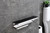 Lexora -  Bagno Bianca Stainless Steel Black Glass Shelf w/ Towel Bar & Robe Hook - Chrome - LSTR18152PCBG