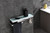 Lexora -  Bagno Bianca Stainless Steel White Glass Shelf w/ Towel Bar & Robe Hook - Chrome - LSTR18152PCWG