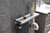 Lexora -  Bagno Bianca Stainless Steel White Glass Shelf w/ Towel Bar & Robe Hook - Brushed Nickel - LSTR18152BNWG