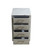 Lexora -  Jacques 20" Distressed Grey Side Cabinet - White Carrara Marble Top - LJ322220DDSSCB