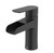 Lexora -  Cascata Nera Stainless Steel Single Hole Waterfall Bathroom Faucet - Matte Black - LFS1062MB