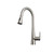 Lexora -  Furio Brass Kitchen Faucet w/ Pull Out Sprayer - Brushed Nickel - LKFS7011BN