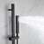 Lexora -  Cero Set - 8" Square Rain Shower  Hheld - Matte Black - LSS12011MB