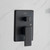 Lexora -  Cero Set - 8" Square Rain Shower  Hheld - Matte Black - LSS12011MB