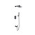Lexora -  Monte Celo Set - 8" Square Rain Shower  Hheld - Matte Black - LSS10011MB