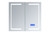 Lexora -  Bracciano 36" Wide x 32" Tall LED Medicine Cabinet w/ Defogger - LB3632LEDMC