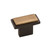 Hardware International - Bronze Contemporary Rectangular Knob  - 1-1/2" - 03-502-EC-BRONZE
