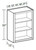 Ideal Cabinetry Glasgow Pebble Gray Wall Cabinet - Without Doors - W2130ND-GPG