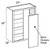 Ideal Cabinetry Glasgow Pebble Gray Corner Cabinet - Without Doors - WBCU2742ND-GPG