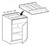 Ideal Cabinetry Glasgow Pebble Gray Utensil Divider Tray - UTD18-GPG