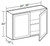 Ideal Cabinetry Glasgow Polar White Wall Cabinet - W3024-GPW