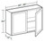 Ideal Cabinetry Glasgow Polar White Wall Cabinet - W3624-GPW