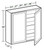 Ideal Cabinetry Glasgow Polar White Wall Cabinet - W3636-GPW