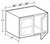 Ideal Cabinetry Glasgow Polar White Wall Cabinet - Glass Doors - W332415PFG-GPW