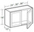 Ideal Cabinetry Glasgow Polar White Wall Cabinet - Glass Doors - W2418PFG-GPW